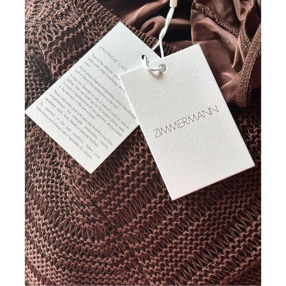 ZIMMERMANN Knitted midi dress in Chocolate NWT Size M/L - Picture 9 of 11